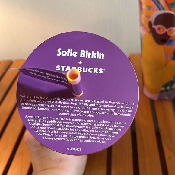 Sophie Berkin for Starbucks Pride 24 oz collectible tumbler with straw - Picture 4 of 7